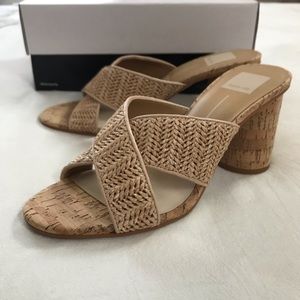 NWT Dolce Vita Cork Heel Natural Sandals boho
